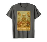 The Reader Skeleton Tarot, Amante dei Libri Vintage Maglietta