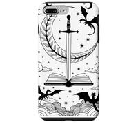 The Reader Tarocchi Carta Bookworm Libri Amante Drago Bibliotecari Custodia per iPhone 7 Plus/8 Plus