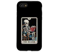The Reader Tarocchi Carta Divertente Libro Amante Scheletro Lettura Libro Custodia per iPhone SE (2020) / 7/8