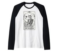 The Reader Tarocchi Carta Gothic Dark Academia lettura libro Maglia con Maniche Raglan