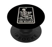 The Reader Tarocco Carta Libro Amante Scheletro Lettura Libro PopSockets PopGrip Adesivo