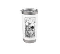 The Reader Tarot Funny Skeleton Reading for Men Women Bicchiere termico in acciaio inox doppia parete