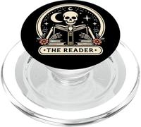 The Reader Tarot Skeleton Gothic Bookish Book Reading Lover PopSockets PopGrip per MagSafe
