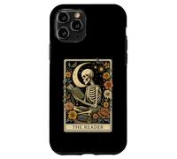 The Reader Tarot Skeleton Moon Floral Book Lover Custodia per iPhone 11 Pro