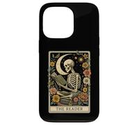 The Reader Tarot Skeleton Moon Floral Book Lover Custodia per iPhone 13 Pro