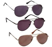 The Reading Glasses Company Argento Oro Pistola Grigio Metallizzato Lettori Sole Valore 3 Pacco Uomo Donna Sss8-897 +3,00 - 88 Gr