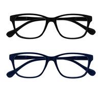The Reading Glasses Company Nero E Blu Navy Leggero Lettori Valore 2 Pacco Uomo Donna Rr27-13 +3,50 - 58 Gr