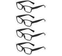 The Reading Glasses Company Nero Lettori Valore 4 Pacco Uomo Donna Rrrr77-1 +2,50 - 88 Gr