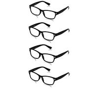 The Reading Glasses Company Nero Lettori Valore 4 Pacco Uomo Donna Rrrr77-1 +3,00 - 88 Gr