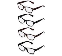 The Reading Glasses Company Nero Marrone Lettori Valore 4 Pacco Uomo Donna Rrrr77-1122 +2,50 - 88 Gr