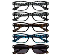 The Reading Glasses Company Nero Milky Marrone Blu Lettori Con Lettore Sole Valore 5 Pacco Uomo Donna Rrrrs10-11232 +1,00 - 106 Gr