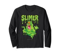 The Real Ghostbusters Ecto Green Slimer Retro 80's Cartoon Maglia a Manica