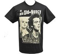 The Real Sid Vicious & Nancy English Punk Rockers 1977 Printed T-Shirt Mens Unisex Black Tees XXL