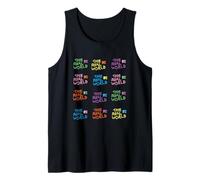 The Real World Repeating Colorful Logos Retro Reality TV Canotta