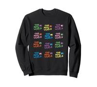 The Real World Repeating Colorful Logos Retro Reality TV Felpa