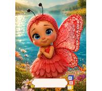 The Red Butterfly: Hungarian 1st Grade Handwriting Practice Notebook: Central European 14-32 Standard Lined Paper for First Graders, Primary Writing Exercise Journal (8.25 x 11 inches, 100 Pages)