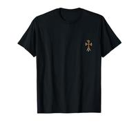 The Red Heart Pave Gold Cross Maglietta