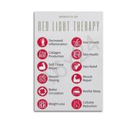 The Red Light Guide Poster, Informational Wall Art About Light & Wellness, Modern Print for Biohackers and Fitness Spaces(Unframed,12X18inch(30X45cm))