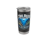 The Reef Is Calling carro armato della barriera corallina Bicchiere termico in acciaio inox doppia parete