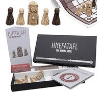 The Regency Chess Company Hnefatafl - Il gioco vichingo include tavola da gioco in tela di lino con resina vichinga pezzi