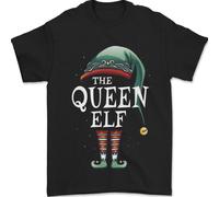 The Regina Elfo Divertente Natale T-Shirt 100% Cotone