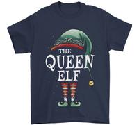 The Regina Elfo Divertente Natale T-Shirt 100% IN Cotone