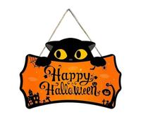 THE REPLICANT Happy Halloween/Targa decorativa da appendere per interni ed esterni, dimensioni: 20 x 14,5 cm