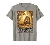 The Righteous Are Bold As A Lion Proverbs 28:1 Bible Verse Maglietta