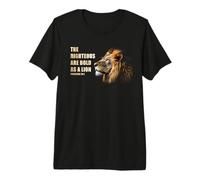 The Righteous Are Bold as a Lion - Proverbs 28:1 Lion Faith Maglietta Premium