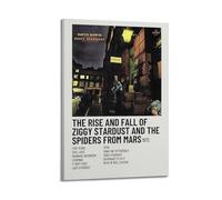 The Rise And Fall of Ziggy Stardust And The Spiders from Mars • Poster artistico da parete con David Bowie, poster decorativo vintage su tela per soggiorno e camera da letto 30 x 45 cm