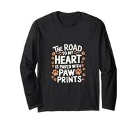 The Road To My Heart Is Paved With Paw Prints ---- Maglia a Manica