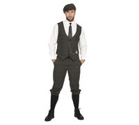 The Roaring Twenties - Costume da uomo anni '20, colore: nero oliva, Oliva/nero, 54