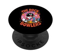 The Rock Bowlers Divertente Bowling Musica Crossover Donne Uomini Bavaglio PopSockets PopGrip Adesivo