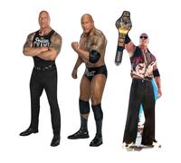 The Rock SC4576 - Sagome in cartone con tre mensole, altezza 31 cm, ideali per feste a tema WWE, feste di compleanno e fan, decorazioni per stanze ed eventi