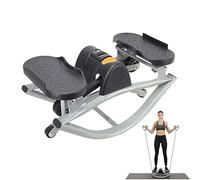 The Rock Stepper, stepper laterale portatile con display digitale, per glutei per gambe a basso impatto per allenamento a casa, traccia delle calorie delle ripetizioni del tempo(Black)