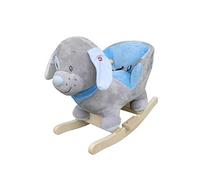 The Rocking Horse Co a Dondolo Cane/Cucciolo - Peluche Finitura - Completo con Suoni - su Solido Legno Rockers