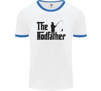 The Rodfather Divertente Canne Da Pesca Padre Uomo Ringer T-Shirt