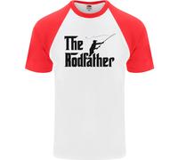 The Rodfather Divertente Pesca Asta Padre DA UOMO S/S Baseball Maglia