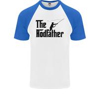 The Rodfather Divertente Pesca Asta Padre DA UOMO S/S Baseball Maglia