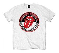 The Rolling Stone - EST 1962, Short Sleeve da Uomo, Bianco (White), M