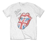 The Rolling Stones British Tongue White ufficiale Uomo maglietta unisex