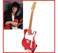 The Rolling Stones Chitarra Miniatura Ron Wood TELECASTER Rossa Ronnie Rock 70