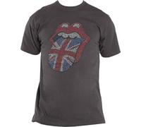 The Rolling Stones Classic UK Tongue (Embellished) Charcoal Grey S Donna Maglietta