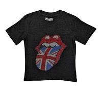 The Rolling Stones Diamante British Tongue Kids T Shirt Size X-Large (11/12 Yrs)
