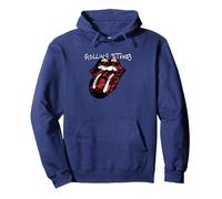 The Rolling Stones Exile Collage Lingua Felpa con Cappuccio, Unisex per Adulti, Navy, XL