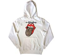 The Rolling Stones Leopard Tongue autorizzato Felpa con Cappuccio