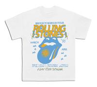 The Rolling Stones River Plate Stadium White autorizzato Uomo maglietta