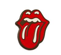 The Rolling Stones - Spilla smaltata con scritta "Lips Design", 11 x 7 cm, prodotto ufficiale, Misura unica, Smalto, metallo, argento, Senza pietre preziose