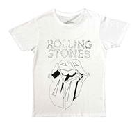 The Rolling Stones T Shirt Hackney Diamonds Tongue Outline Ufficiale Bianca Size M
