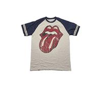The Rolling Stones T Shirt Lick Band Logo Nuovo Ufficiale Unisex Raglan Size L
